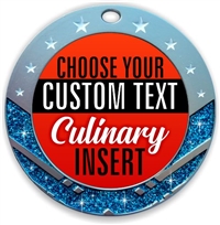 Culinary Full Color Custom Text Insert Medal