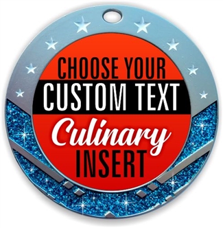 Culinary Full Color Custom Text Insert Medal