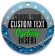 Cycling Full Color Custom Text Insert Medal