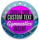 Gymnastics Full Color Custom Text Insert Medal