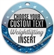 Weight Lifting Full Color Custom Text Insert Medal