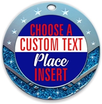 Place Full Color Custom Text Insert Medal