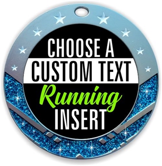 Running Full Color Custom Text Insert Medal