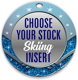 Skiing Full Color Insert Medal