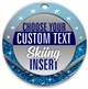 Skiing Full Color Custom Text Insert Medal