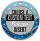 Soccer Full Color Custom Text Insert Medal