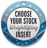 Weight Lifting Full Color Insert Medal