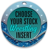 Wrestling Full Color Insert Medal