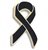 Black Awareness Ribbon Pin