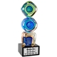 Stacked Blocks Art Glass Award, 9-1/2" Tall
