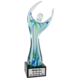 Glass Art Awards, leader, blue, individual