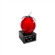 Red Apple Art Glass Award, 5-3/4"