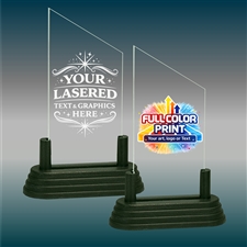 Pop-In Acrylic Award with Custom Laser Engraving and Full-Color Print