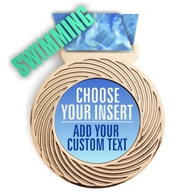 Swimming Full Color Insert Medal