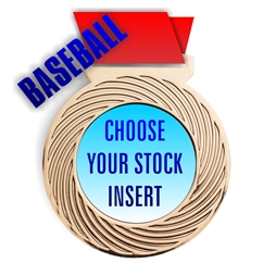 Baseball Full Color Insert Medal