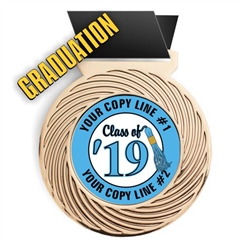 Graduation Full Color Insert Medal