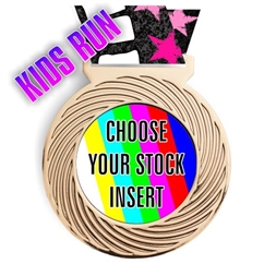 Kids Run Full Color Insert Medal