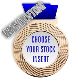 Weightlifting Full Color Insert Medal