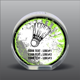 Full Color Printed Badminton Acrylic Award