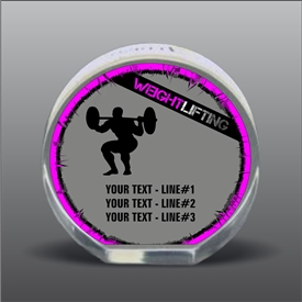Full Color Printed Weightlifting Acrylic Award
