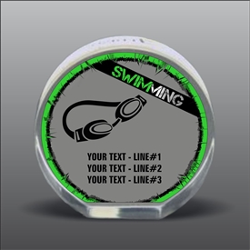 Full Color Printed Swimming Acrylic Award