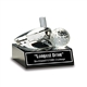 Crystal golf ball and putter award