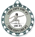 Fencing Medal 2-1/2"
