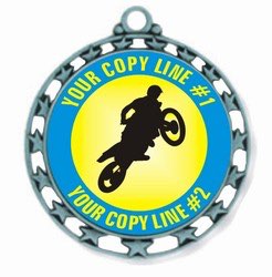 Motocross Medal 2-1/2"