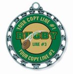 Rugby Medal 2-1/2"