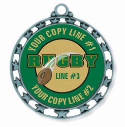 Rugby Medal 2-1/2"