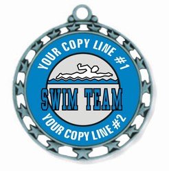 Swimming Medal 2-1/2"