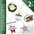 Custom printed clear acrylic Christmas ornament with full-color personalized artwork and silver hanging string
