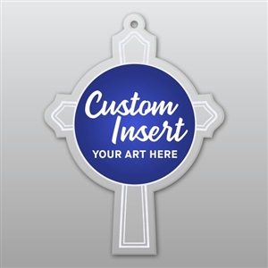 Cross Holiday Ornament with your Custom Artwork