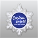 Starry Snowflake Holiday Ornament with your Custom Artwork