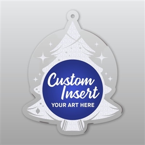 Decorated Tree Holiday Ornament with your Custom Artwork