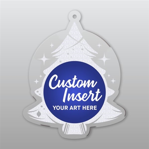 Decorated Tree Holiday Ornament with your Custom Artwork
