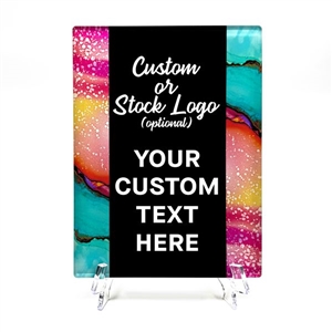 Alcohol Ink or Liquid Marble Themed Acrylic Plaque