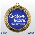 Custom Star & Laurel Insert Medal