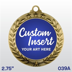 Custom Star & Laurel Insert Medal
