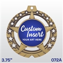 Custom Full Color Insert Medal | Custom Printed Medal | Available in an antique gold, silver, or copper tone finish.