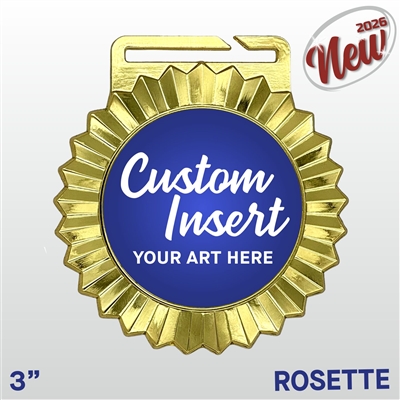 Rosette Custom Insert Medal
