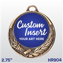 Custom Full Color Insert Medal | Custom Printed Medal | Available in antique gold, silver or bronze finish.