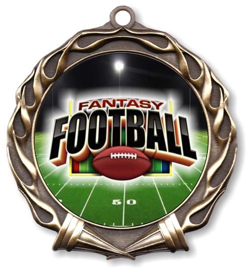 Fantasy Football Medal stadium lights.