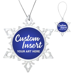 Clear Customizable Snowflake Holiday Ornament