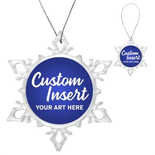 Clear Customizable Snowflake Holiday Ornament
