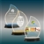 Flame Acrylic Award Trophy with Colored Base â€“ Custom Engraved or Full-Color Printed Recognition Award