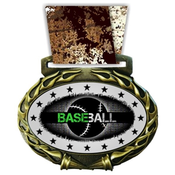 Baseball Medal in Jam Oval Insert | Baseball Award Medal