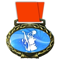 Basketball Medal in Jam Oval Insert | Basketball Award Medal