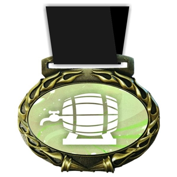 Beer Medal in Jam Oval Insert | Beer Award Medal