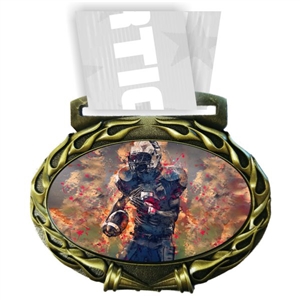 Football Medal in Jam Oval Insert | Football Award Medal